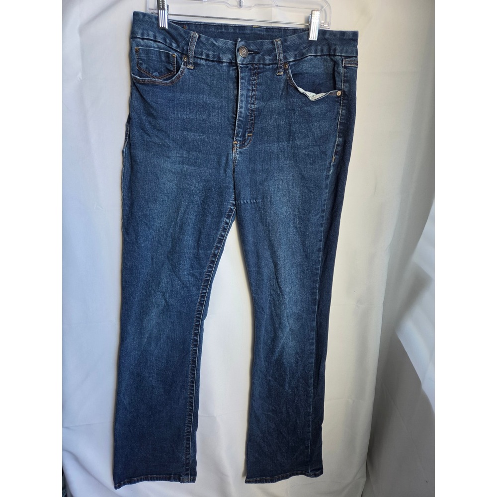 Seven7 Jeans Womens  Blue Medium Wash Straight Mid Rise Straight